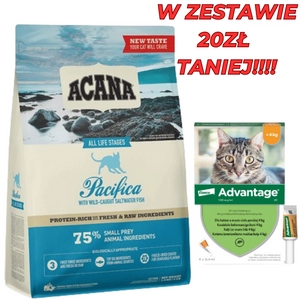 ACANA Pacifica Cat 1,8kg + Advantage - dla kotów (0,4mlx4) *roztwór* blister