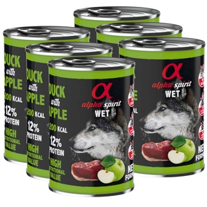 ALPHA SPIRIT Kaczka z jabłkiem 6x400g