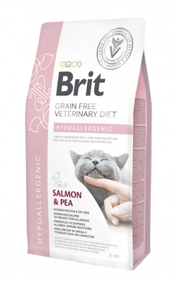 Brit gf veterinary diets cat Hypoallergenic 5kg / Opakowanie uszkodzone (2292) !!! 