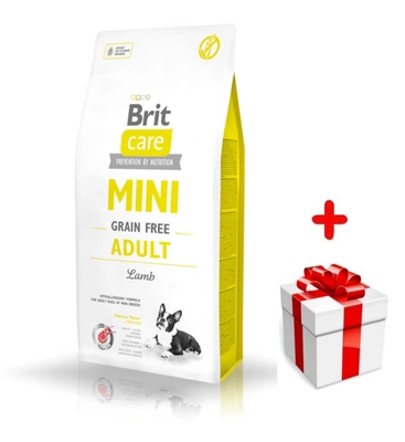 BRIT CARE Mini Grain-Free Adult Lamb 7kg + niespodzianka dla psa GRATIS!