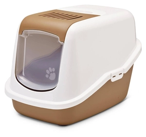 SAVIC NESTOR toaleta dla kotów WHITE/NORDIC BROWN 56x39x38,5cm