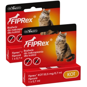 Fiprex KOT, 52,5 mg/0,7 ml, roztwór do nakrapiania dla kotów (2szt)