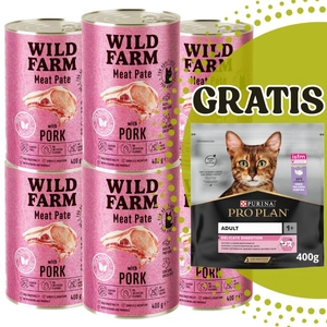WILD FARM Pate with Pork 6x400g - bezglutenowa karma dla kota