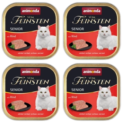 ANIMONDA Vom Feinsten Senior Cat smak: z wołowiną 6 x 100g