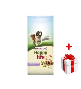 VERSELE-LAGA Happy Life Light Senior Chicken 15kg + niespodzianka dla psa GRATIS!