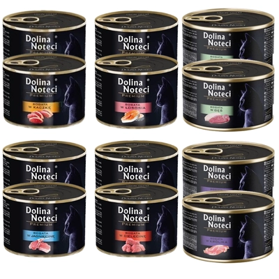 Dolina Noteci Premium dla kota MIX SMAKÓW 12x185g