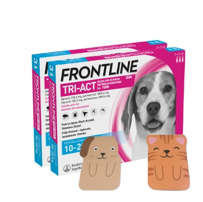 FRONTLINE Tri-Act M 10-20kg (pipeta 3 x 2ml) X2 + Zakładka magnetyczna GRATIS!
