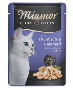Miamor Feine Filets - mokra karma dla kota tuńczyk z kalmarami w galarecie 100g