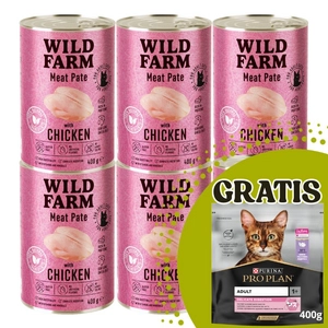 WILD FARM Pate with Chicken 6x400g - bezglutenowa karma dla kota