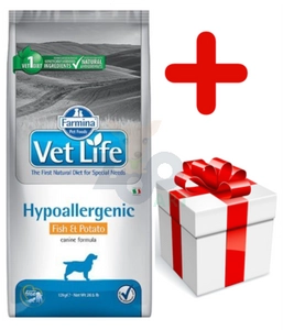 FARMINA Vet Life Dog Hypoallergenic Fish & Potato 12kg + niespodzianka dla psa GRATIS!