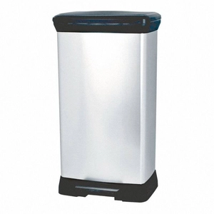 Curver Kosz na śmieci srebrny 50L z pedałem