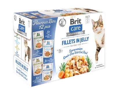 BRIT CARE Cat Fillets in Jelly mix 12x85g