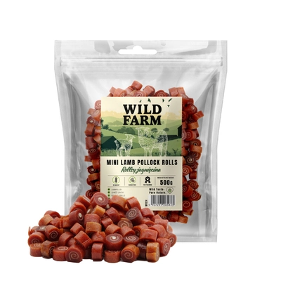 WILD FARM rollsy jagnięcina 500g przysmak dla psa