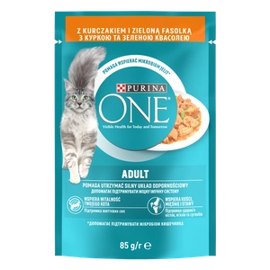 Purina One Adult Karma dla kotów z kurczakiem i zieloną fasolką 85 g