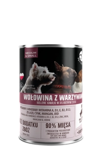PetRepublic kawałki w sosie z wołowiną i warzywami 400g dla psa