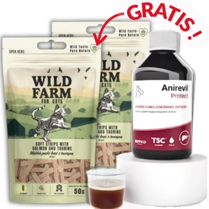 BIOVICO Anirevil Protect 250ml+ GRATIS WILD FARM miękkie paski łosoś z tauryną 2x50g!!!