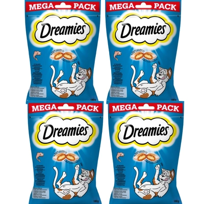 DREAMIES 4x180 g – przysmak dla kota, o smaku wybornego łososia