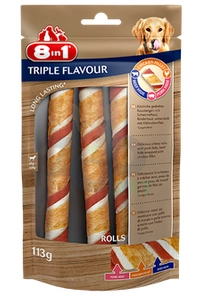 8in1 Przysmak TRIPLE FLAVOUR rolls - mięsna rolada 113g