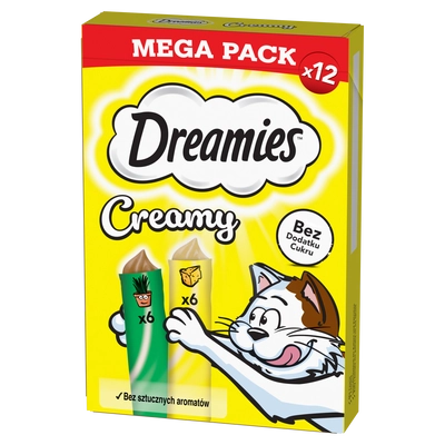 DREAMIES Creamy z serem i z kocimiętką 12x10g