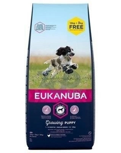 EUKANUBA Puppy&Junior Medium Breed Chicken 15kg +3kg GRATIS