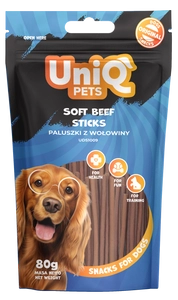 UNIQ PETS przysmaki dla psa 80g paluszki z wołowiny