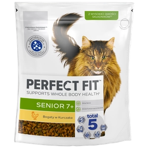 PERFECT FIT (Senior 7+) 750g Bogaty w kurczaka - sucha karma dla kota starszego