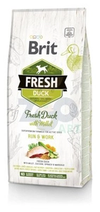 Brit Fresh Duck & Millet Adult Run & Work 12kg opakowanie uszkodzone (2540)
