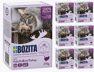 BOZITA Cat Kawałki Indyka W Galaretce 6 x 370g