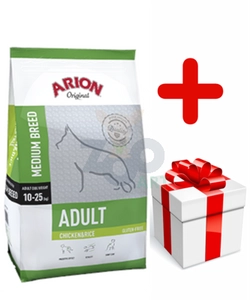 ARION Original Adult Medium Breed Chicken & Rice 12kg + niespodzianka dla psa GRATIS!