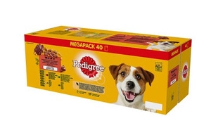 PEDIGREE Adult saszetka 40x100 g - Mix Smaków w Galaretce - mokra karma pełnoporcjowa w galaretce dla dorosłych psów