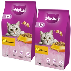 WHISKAS Adult 14kg (2x7kg)- sucha karma dla dorosłego kota, z pysznym kurczakiem