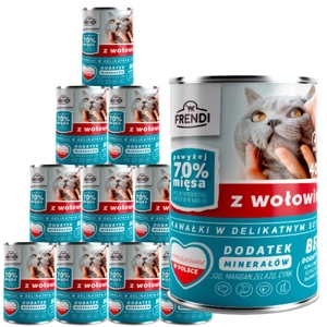 Frendi kawałki w delikatnym sosie z wołowiną 10x400g