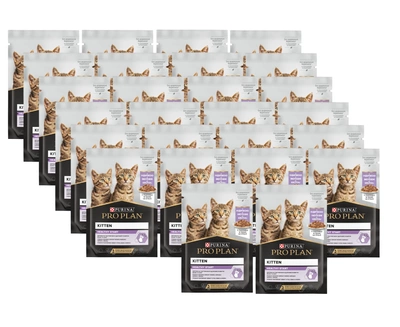 PRO PLAN Nutrisavour Kitten Karma dla kociąt delikatne kawałki z indykiem w sosie 26x85g