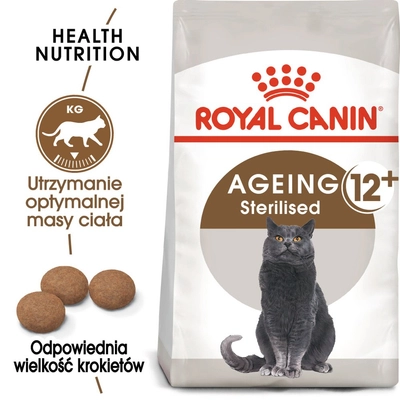 ROYAL CANIN Ageing Sterilised +12 4kg karma sucha dla kotów dojrzałych, sterylizowanych /Opakowanie uszkodzone (6357) !!!