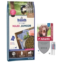 Bosch Junior Maxi (nowa receptura) 15kg + Advantix - dla psów 25-40kg (4 pipety x 4ml)