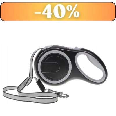 NUXIE® Premium smycz dla psa automatyczna taśmowa 5m 20kg (kolor losowy)