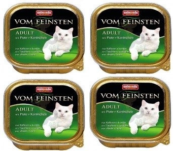 ANIMONDA Vom Feinsten Adult Cat smak: z indykiem i królikiem 32x100g