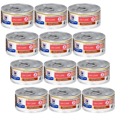 HILL'S PD Prescription Diet Feline On-Care Chicken&Vegatables Stews 12x82g