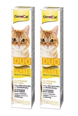 GIMBORN Gim Cat Pasta Multi-Vitamin Duo z serem 2x50g