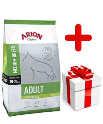 ARION Original Adult Medium Breed Chicken & Rice 12kg + niespodzianka dla psa GRATIS!