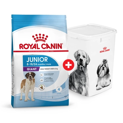 ROYAL CANIN Giant Junior 15kg karma sucha dla szczeniąt  od 8 do 18/24 miesiąca życia, ras olbrzymich + Wiadro na karmę 51l  GRATIS