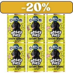 Dobry Pies Mono Kurczak/Indyk/Wieprz z kolagenem 6x400g