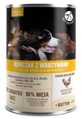 PetRepublic kawałki w sosie z kurczakiem i warzywami 1250g 