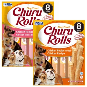 INABA Churu Rolls Dla Psa Kurczak/Kurczak z Łososiem 2x(8x12g)