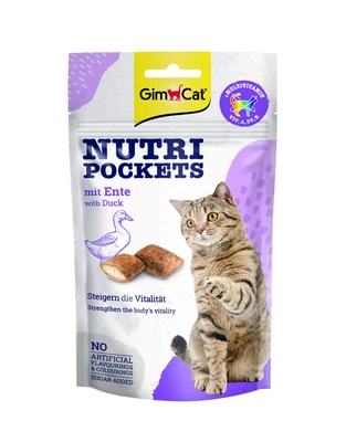 GIMCAT NUTRI POCKETS Przysmak z kaczką 60g