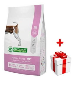 NATURES PROTECTION Junior Lamb 2kg + niespodzianka dla psa GRATIS!