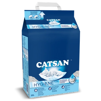 CATSAN Hygiene Plus 20l-8,5kg - naturalny żwirek dla kota \ Opakowanie uszkodzone (5056) !!! 