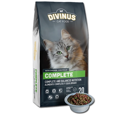 Divinus Cat Complete dla kotów dorosłych 20kg opakowanie uszkodzone (3954,4597)