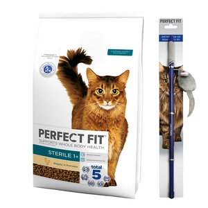 Perfect Fit™ - sucha karma pełnoporcjowa dla dorosłych kotów po zabiegu kastracji, bogata w kurczaka 7kg + WĘDKA GRATIS !!!