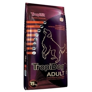 TROPIDOG Super Premium adult medium & large breed kurczak i łosoś 15kg
